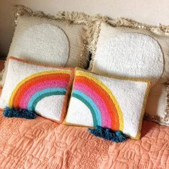 Peking Rain Bow Hook Pillow Set By Jungalow® Hook Pillows