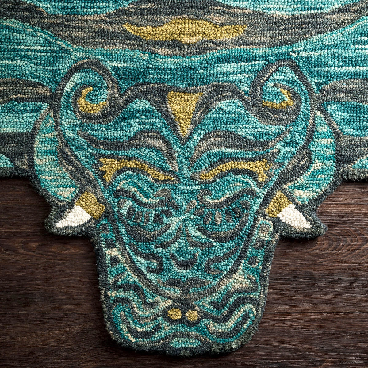 Loloi Rugs Feroz Teal Tiger Rug By Justina Blakeney® X Loloi 4 Loloi Rugs Feroz Teal Tiger Rug By Justina Blakeney® X Loloi