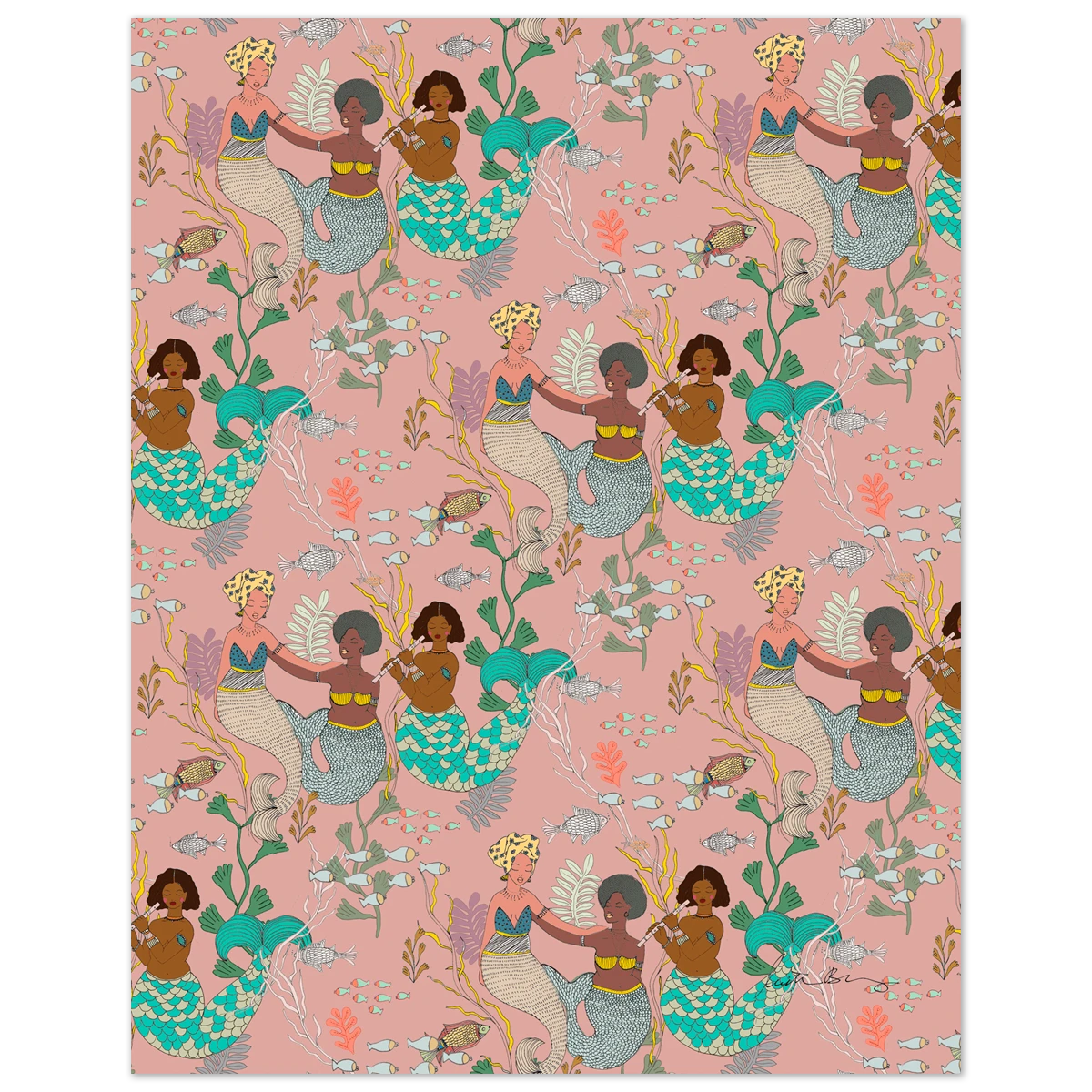 Justina Blakeney® All Gifts Pink Mermaid Music Art Print By Justina Blakeney™ 4 Justina Blakeney® All Gifts Pink Mermaid Music Art Print By Justina Blakeney™