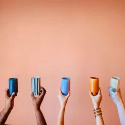 Jungalow® New Kaya Striped Ceramic Cups By Justina Blakeney™