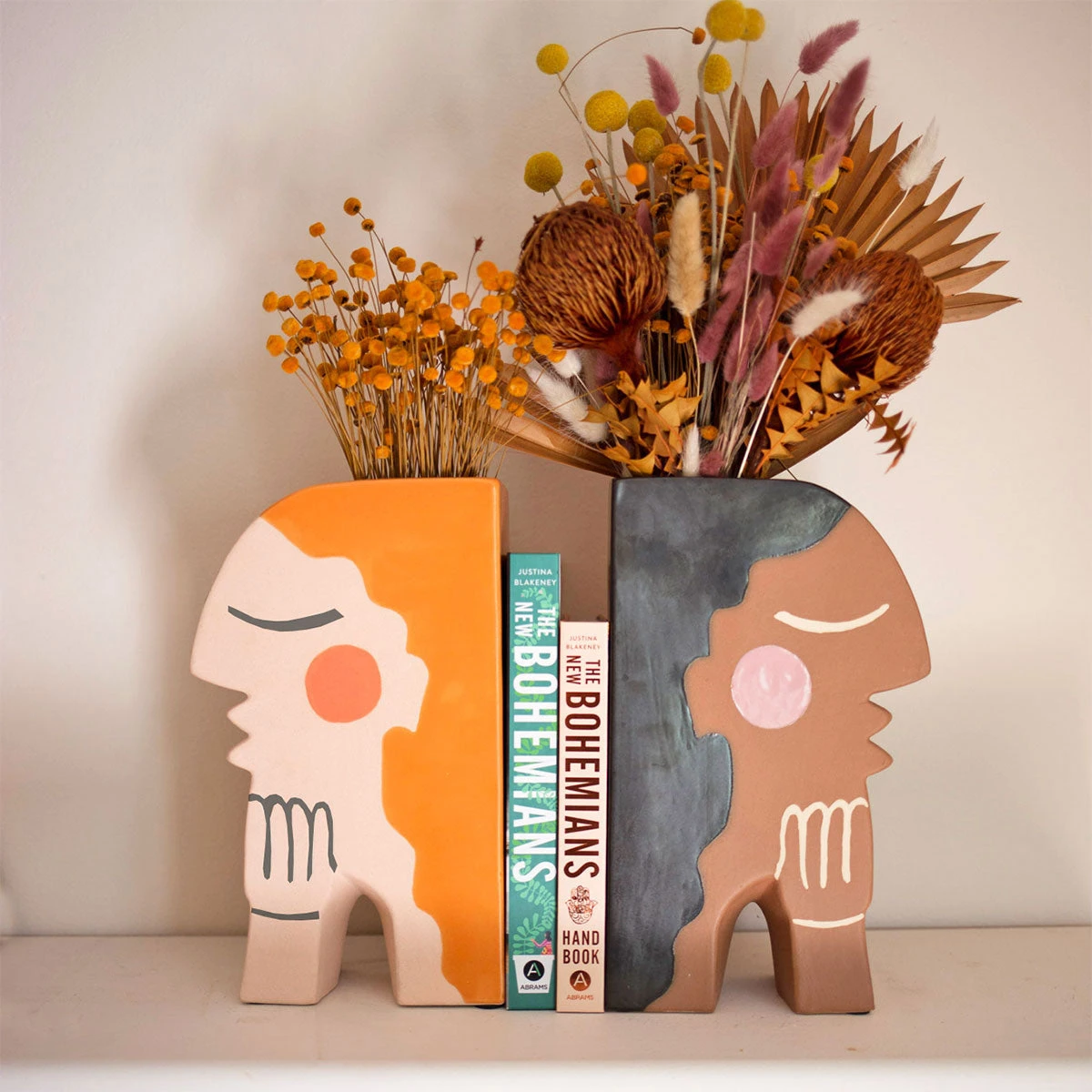 Jungalow® Planters Face Bookend Vase By Justina Blakeney™ 5 Jungalow® Planters Face Bookend Vase By Justina Blakeney™