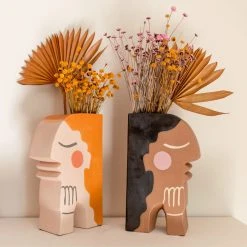 Jungalow® Planters Face Bookend Vase By Justina Blakeney™ 16 Jungalow® Planters Face Bookend Vase By Justina Blakeney™