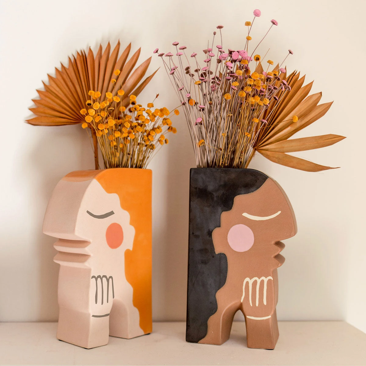 Jungalow® Planters Face Bookend Vase By Justina Blakeney™ 8 Jungalow® Planters Face Bookend Vase By Justina Blakeney™