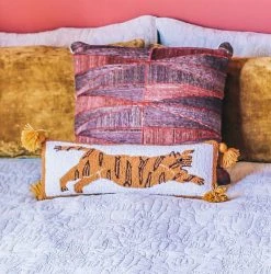 Peking Tigress Pom Pom Hook Pillow By Jungalow®