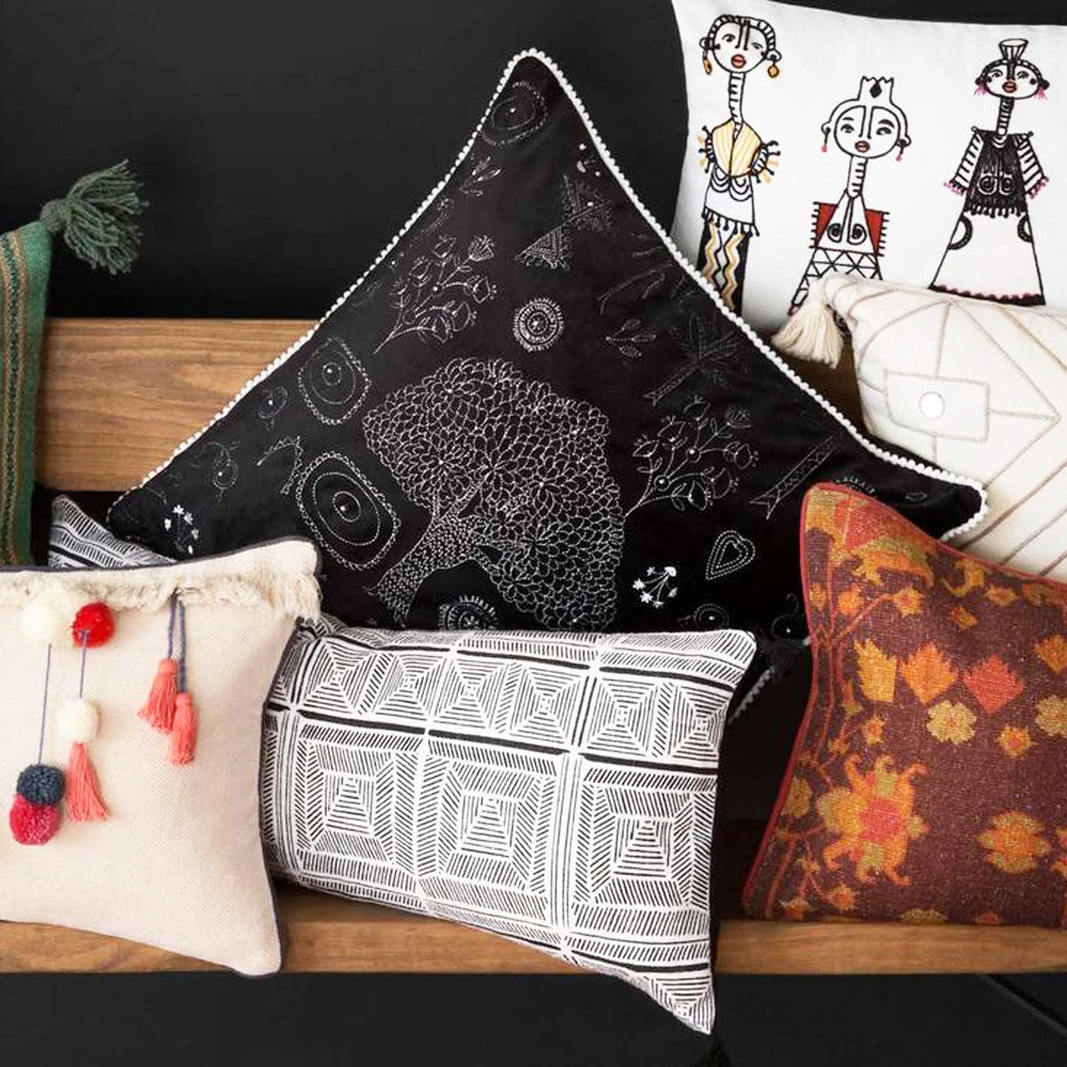 Loloi Rugs Noche Rainforest Pillow By Justina Blakeney® X Loloi 4 Loloi Rugs Noche Rainforest Pillow By Justina Blakeney® X Loloi