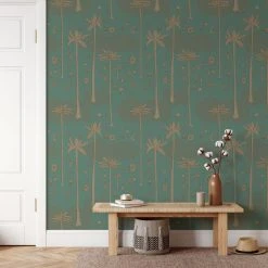 Jungalow® Cosmic Desert Wallpaper In Green By Justina Blakeney® - Paste The Sheet