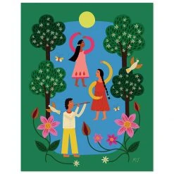 Flower Dance Art Print By Maheswari Janarthanan Gifts $100-$250