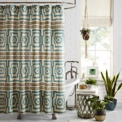 Peking Shower Curtains Blue Hypnotic Shower Curtain By Jungalow™