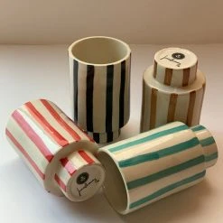 Jungalow® New Kaya Striped Ceramic Cups By Justina Blakeney™