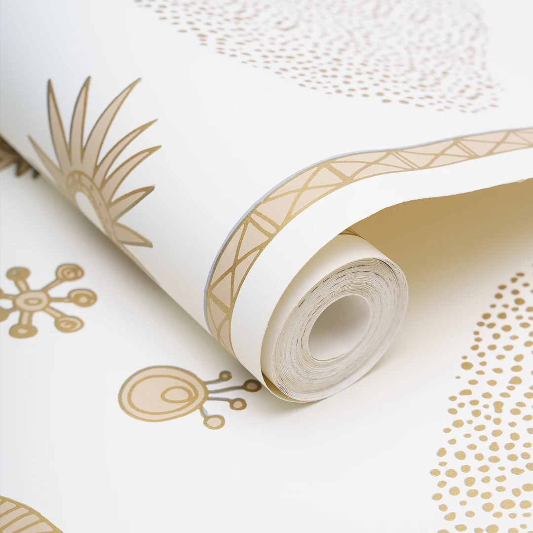Jungalow® Cosmic Desert Wallpaper In Gold By Justina Blakeney® - Paste The Sheet 4 Jungalow® Cosmic Desert Wallpaper In Gold By Justina Blakeney® - Paste The Sheet