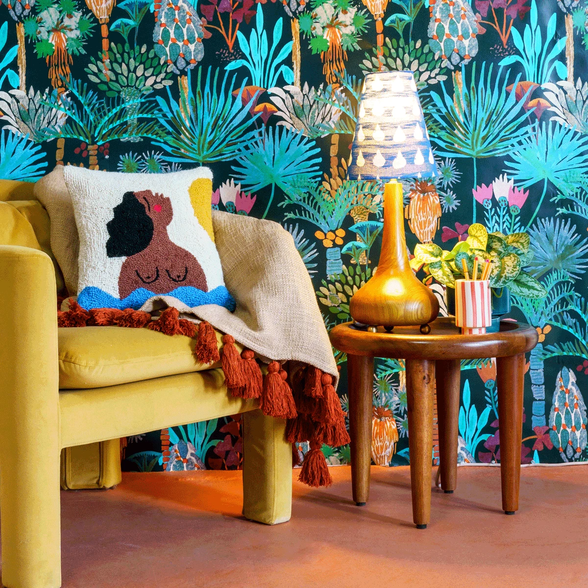 Jungalow® All Lighting Eytan Table Lamp Base In Honey Matte By Like A Lion™ 5 Jungalow® All Lighting Eytan Table Lamp Base In Honey Matte By Like A Lion™