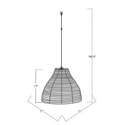 Surya Sand Rattan Lighting Pendant