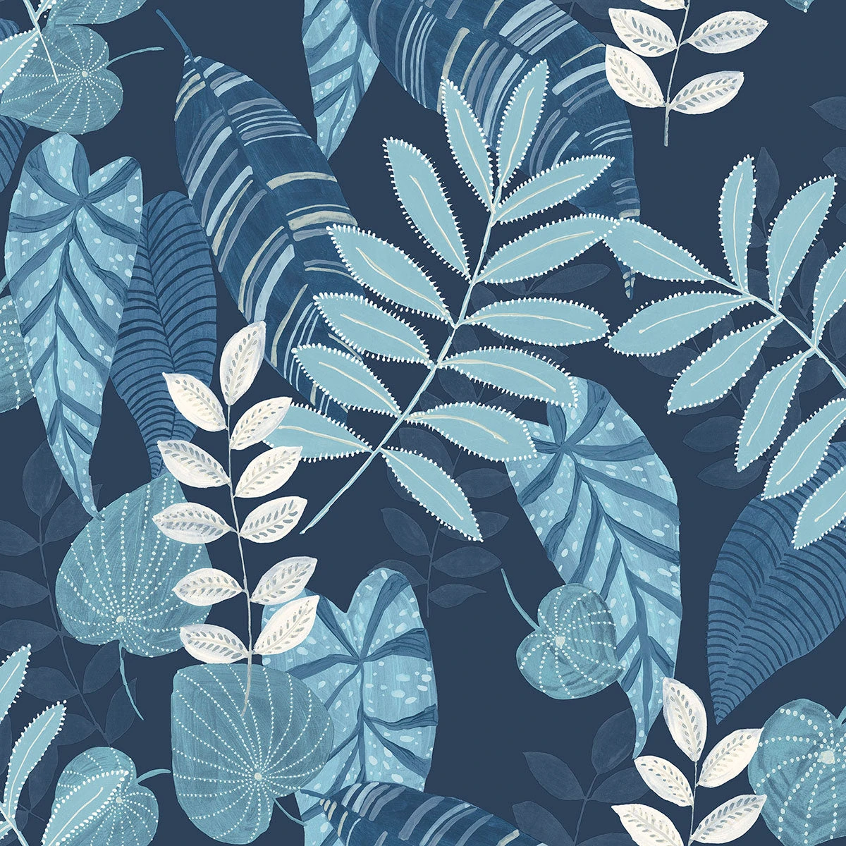 Jungalow® Lilia Wallpaper In Blue 3 Jungalow® Lilia Wallpaper In Blue