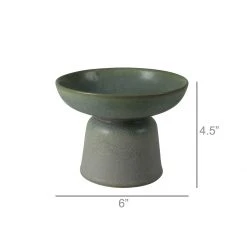 HomArt Sage Pedestal Ceramic Bowl