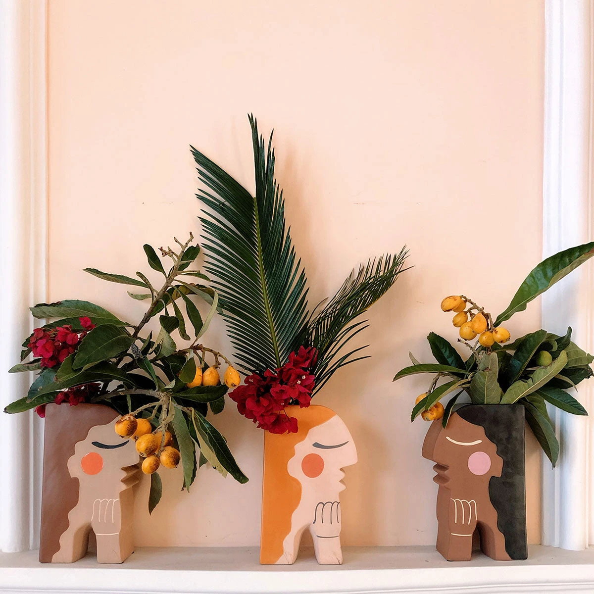 Jungalow® Planters Face Bookend Vase By Justina Blakeney™ 6 Jungalow® Planters Face Bookend Vase By Justina Blakeney™