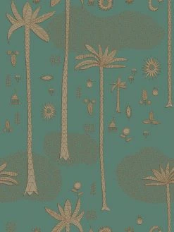 Jungalow® Cosmic Desert Wallpaper In Green By Justina Blakeney® - Paste The Sheet