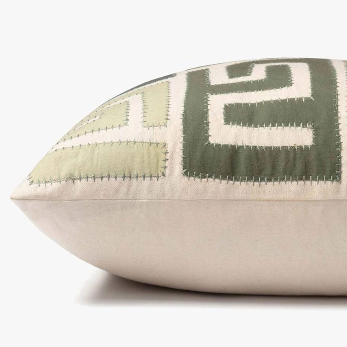Loloi Rugs Green Stitched Zag Pillow By Justina Blakeney® X Loloi 4 Loloi Rugs Green Stitched Zag Pillow By Justina Blakeney® X Loloi