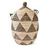 Swahili African Modern New Black + Cream Hamper Basket