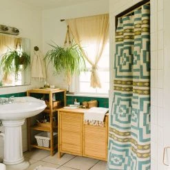 Peking Shower Curtains Blue Hypnotic Shower Curtain By Jungalow™