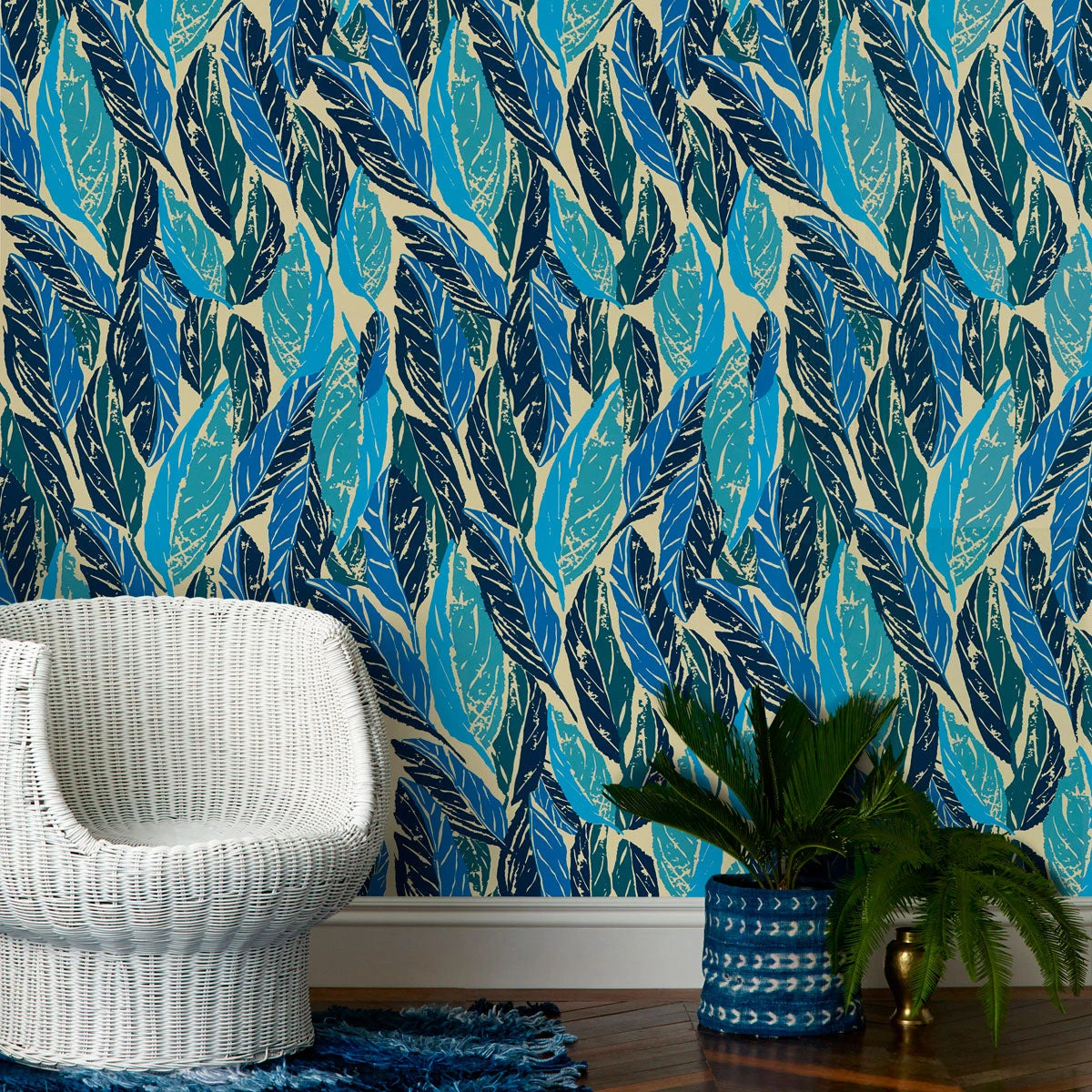 Jungalow Nana Wallpaper In Blue By Justina Blakeney® 5 Jungalow Nana Wallpaper In Blue By Justina Blakeney®