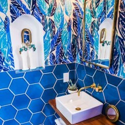 Jungalow Nana Wallpaper In Blue By Justina Blakeney® 12 Jungalow Nana Wallpaper In Blue By Justina Blakeney®