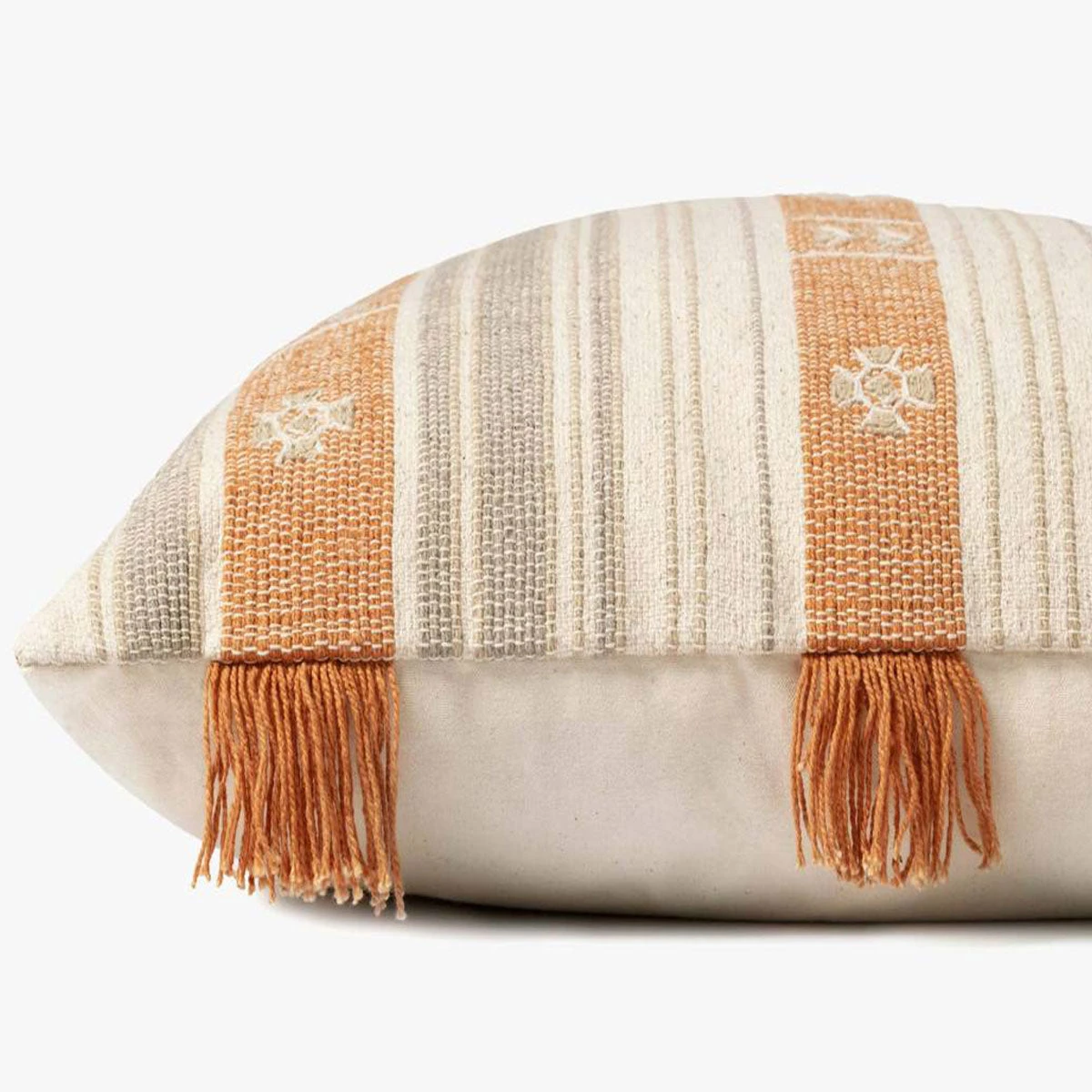 Loloi Rugs Orange Woven Fringe Pillow All Pillows 5 Loloi Rugs Orange Woven Fringe Pillow All Pillows