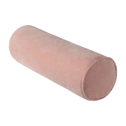 Surya All Pillows Cotton Velvet Bolster Pillow In Pink