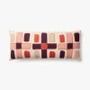 Loloi Rugs Pink Stitched Lumbar Pillow By Justina Blakeney® X Loloi