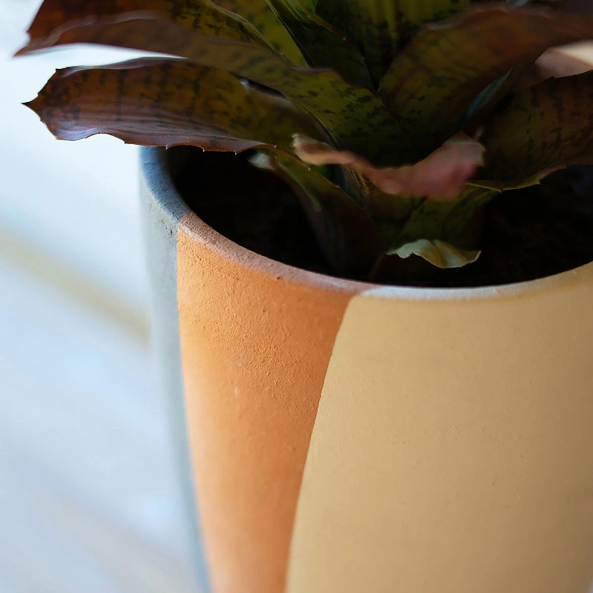 Kalalou Planters Tall Triple Stripe Planter 4 Kalalou Planters Tall Triple Stripe Planter