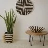 AAA Planters Black Fringed Striped Planter