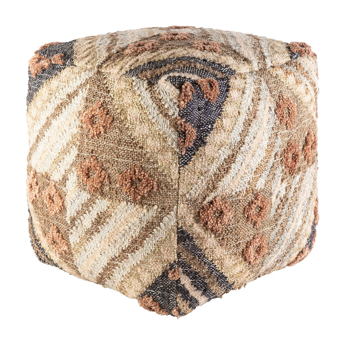 Surya Tufted Stitched Pouf All Stools, Poufs + Side Tables 4 Surya Tufted Stitched Pouf All Stools, Poufs + Side Tables