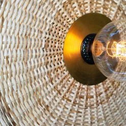 Kalalou Rattan Wall Sconce Lamp All Lighting
