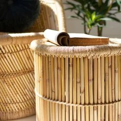 Kalalou All Stools, Poufs + Side Tables Bamboo Stool