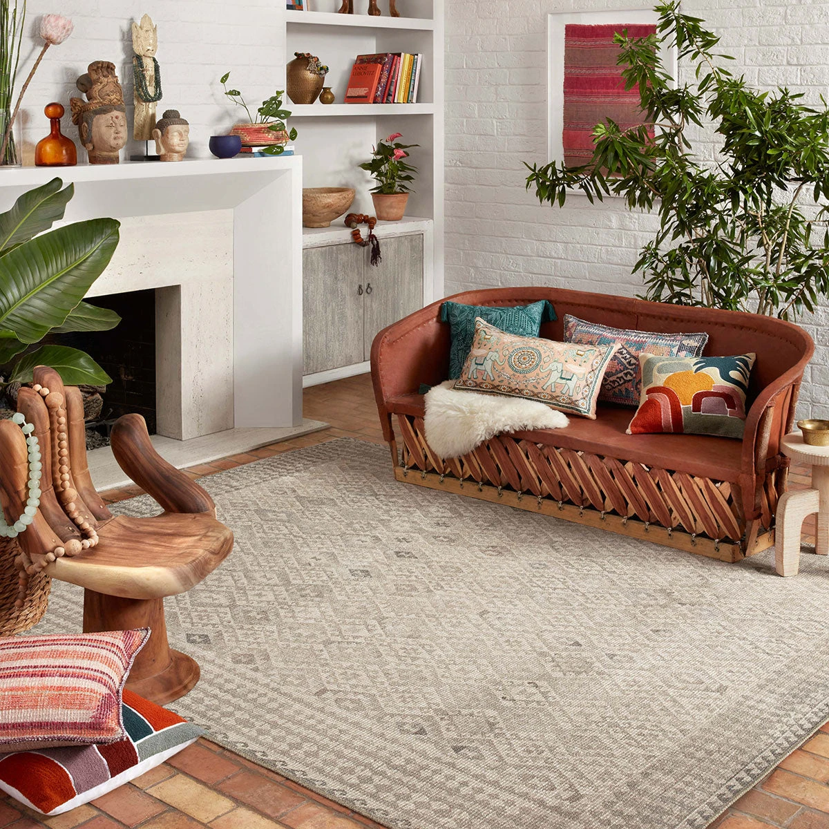 Loloi Rugs Neutral + Solid Rugs Malik Stone Rug By Justina Blakeney® X Loloi 4 Loloi Rugs Neutral + Solid Rugs Malik Stone Rug By Justina Blakeney® X Loloi