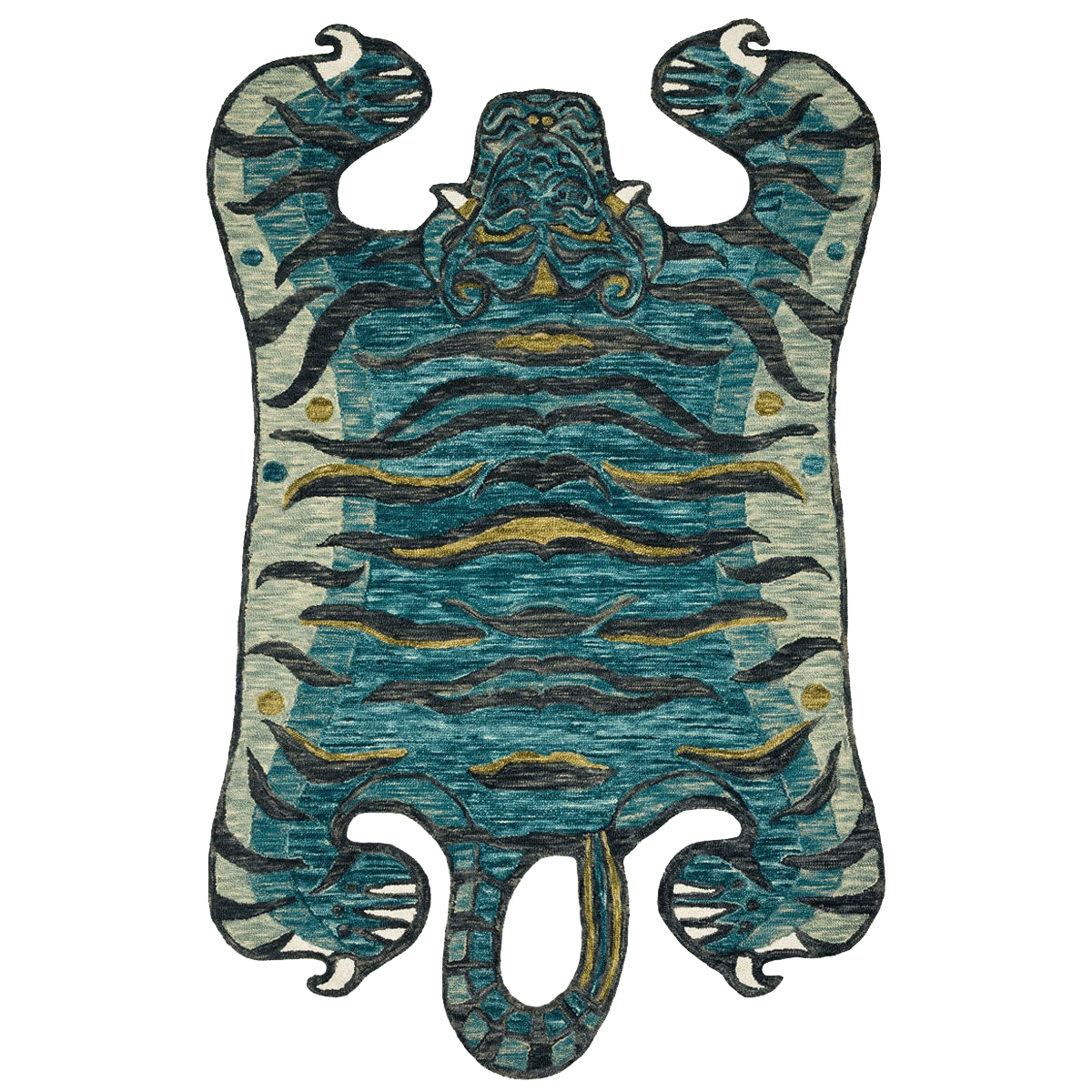 Loloi Rugs Feroz Teal Tiger Rug By Justina Blakeney® X Loloi 3 Loloi Rugs Feroz Teal Tiger Rug By Justina Blakeney® X Loloi