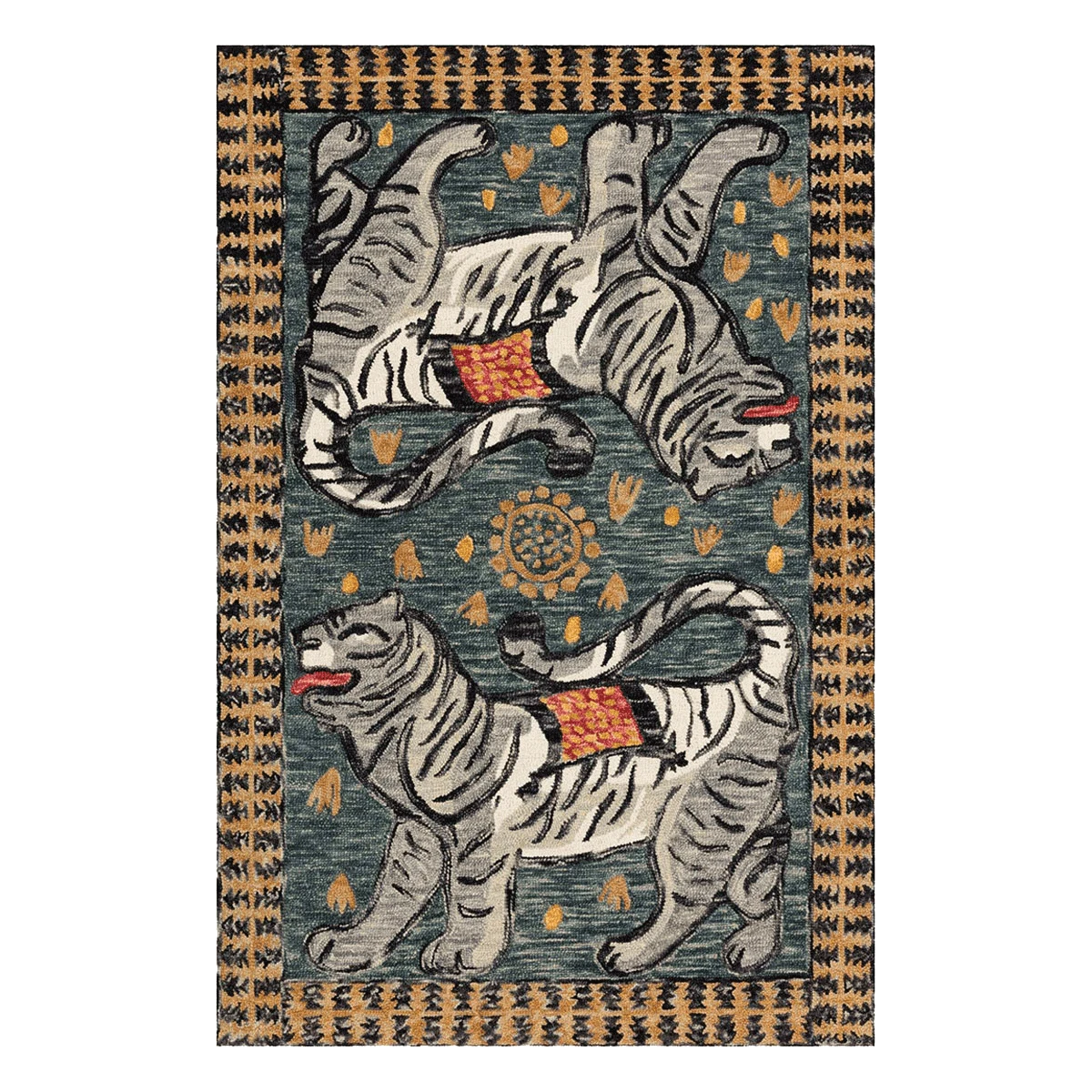 Loloi Rugs Tigress Teal Rug By Justina Blakeney® X Loloi All Rugs 3 Loloi Rugs Tigress Teal Rug By Justina Blakeney® X Loloi All Rugs