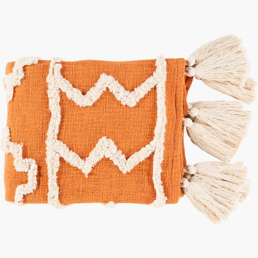 Surya Tangerine Throw Blanket 6 Surya Tangerine Throw Blanket