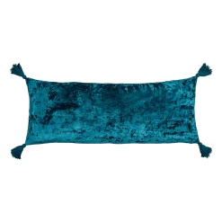 Surya All Pillows Blue Velvet Lumbar Pillow