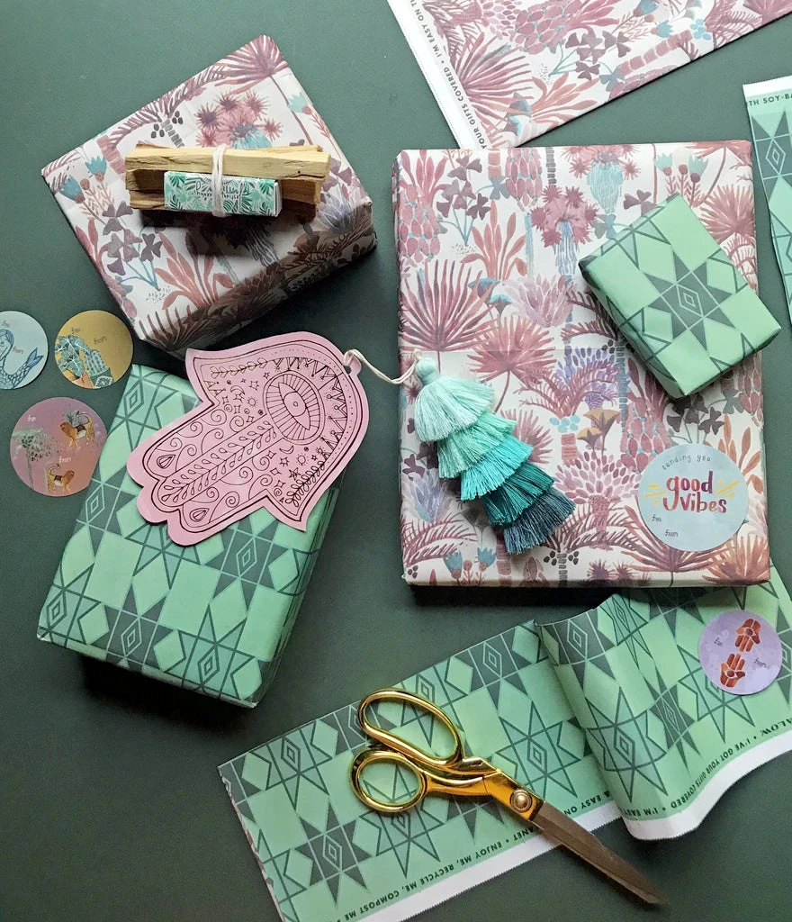 Jungalow Jungalicious Recycled Gift Paper (5pk) 4 Jungalow Jungalicious Recycled Gift Paper (5pk)